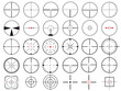 Set of thirty vector cross hairs, isolated on white