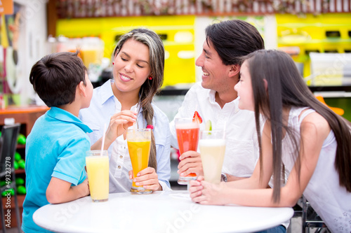 Photo: Family at a cafeteria Family at a cafeteria