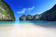 morning time at  Maya bay, Phi Phi Leh island,Thailand