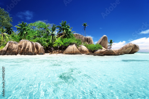 Photo: Anse Source d'Argent beach, La Digue island, Seyshelles Anse Source d'Argent beach, La Digue island, Seyshelles