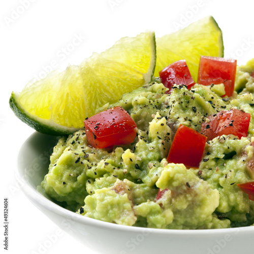 Photo: Bowl of Guacamole with Lime Bowl of Guacamole with Lime