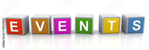 Illustration: 3d buzzword text 'events' 3d buzzword text 'events'