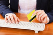 woman shopping over internet,