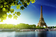 Seine in Paris with Eiffel tower