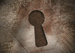 Keyhole on circuit board protecting confidential data
