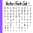 Vektor: vector-font-set handmade III vector-font-set handmade III