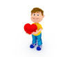 Smiling holding heart