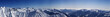 Large panorama of winter mountains