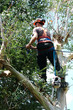 Knotting climbing ropes together