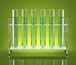Tubes with green chemicals