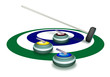 Vector: A Collection of Curling Stones on Ice Ring A Collection of Curling Stones on Ice Ring