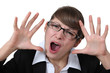Frustrated business professional