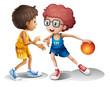 Kids playing basketball