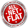 Button Banner "All Net Flat" rot/silber