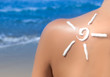 a drawing on a shoulder