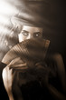 Vintage Cabaret Show Girl In Stage Spotlight