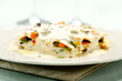 pasta italiana lasagne vegetariane con verdure e formaggio