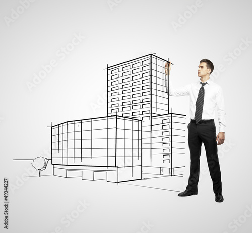 Photo: drawing skyscraper drawing skyscraper