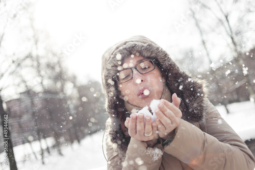 Photo: Schnee pusten Schnee pusten
