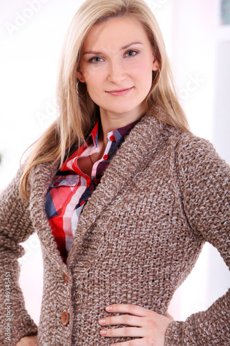Photo: Beautiful middleaged woman at home Beautiful middleaged woman at home