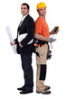 Architect and craftsman back to back