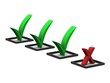 Check Marks and X Mark