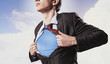 Young superhero businessman