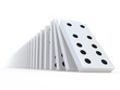 Chain of dominoes close up