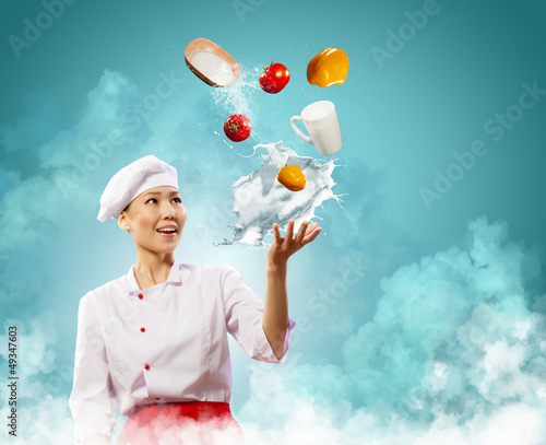 Photo: juggler female cook juggler female cook