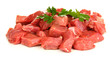 Raw beef meat isolated on white