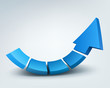 Vector illustration of 3d arrow