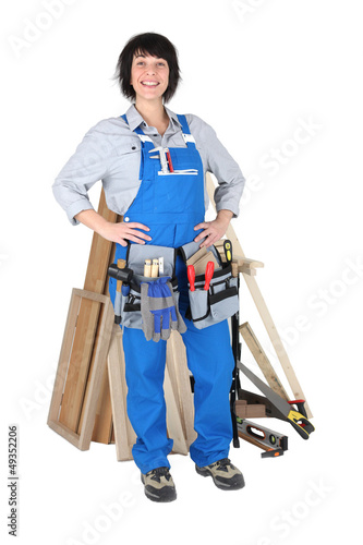 Photo: Female carpenter Female carpenter