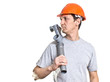 Photo: the young working plumber with the tool the young working plumber with the tool