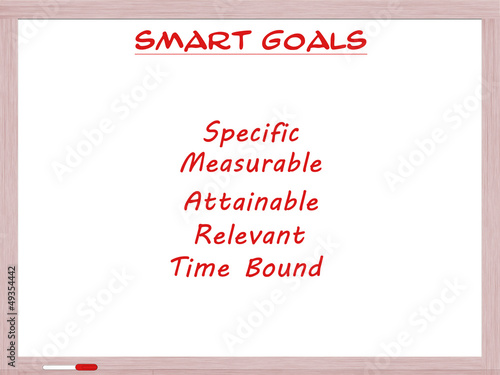 Photo: Smart Goals on White Erase Board Smart Goals on White Erase Board