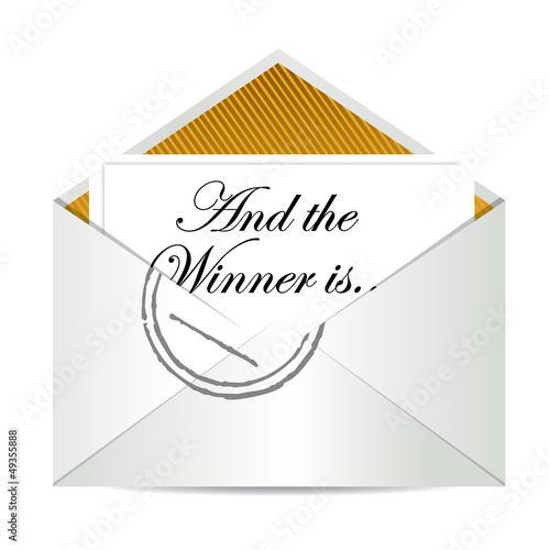Illustration: Award winner envelope concept Award winner envelope concept