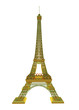 Effel tower is isolated on a white background