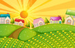 A village with farm