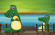Crocodiles in the bridge
