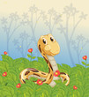 A snake in the forest