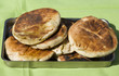 Pita baked on the fire