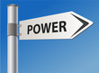 Power Road Sign