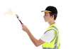 Painter handyman applying paint