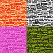 set of seamless patterns with cities names
