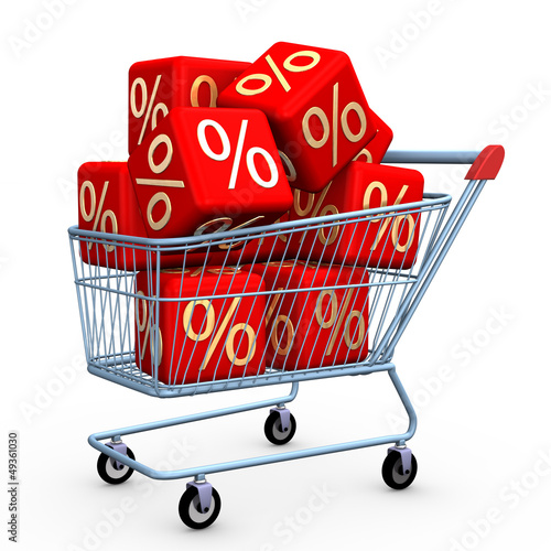 Illustration: Shopping Cart Sale Shopping Cart Sale