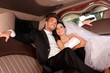Beautiful happy couple on wedding-day