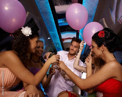 Photo: Party time in limo Party time in limo