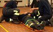 Feuerwehr Rettung  Mann mit der Trage