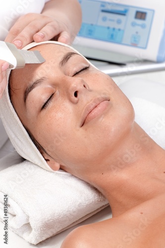 Photo: Closeup portrait of facial beauty treatment Closeup portrait of facial beauty treatment