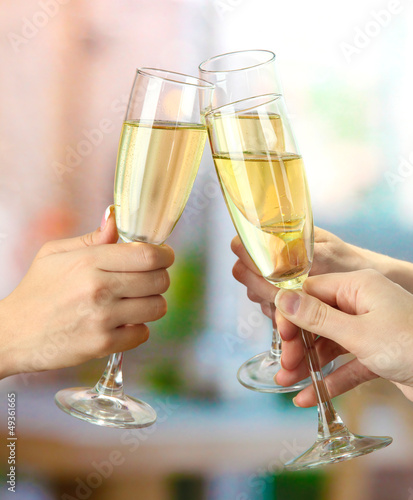 Photo: Corporate party sparkling champagne glasses Corporate party sparkling champagne glasses