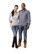 Attractive mixed race couple smiling